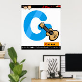 G ist für Gitarre Poster (Heimbüro)