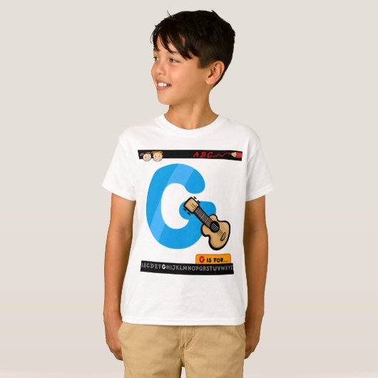 G ist für Gitarre T-Shirt (Vorne ganz)