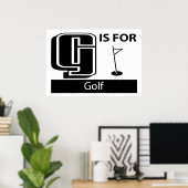 G ist für Golf Poster (Heimbüro)