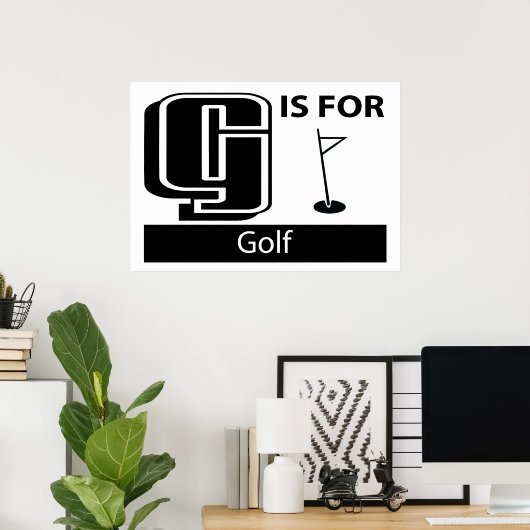 G ist für Golf Poster (Heimbüro)