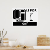G ist für Golf Poster (Küche)