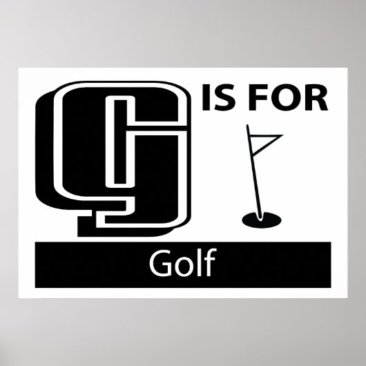 G ist für Golf Poster (Vorne)