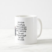 G ist für Gorilla Kaffeetasse (VorderseiteRechts)