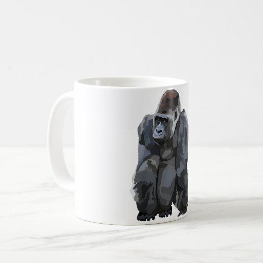 G ist für Gorilla Kaffeetasse (Vorderseite Links)