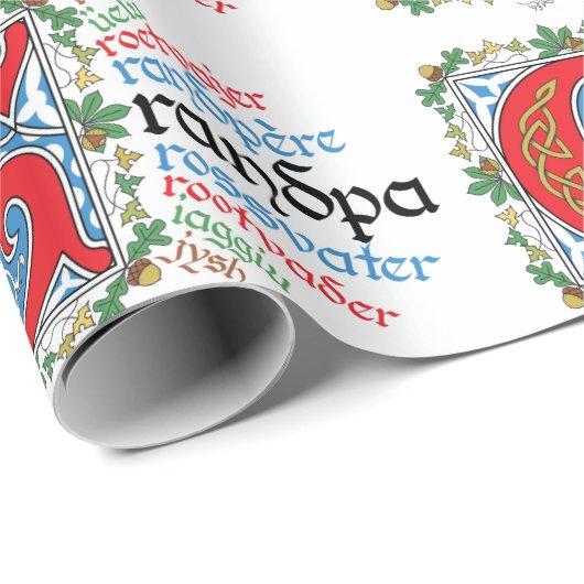 G ist für Großpackpapier Geschenkpapier (Rolleneckpunkt)