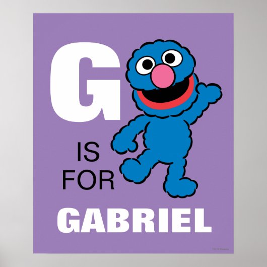 G ist für Grover | Name hinzufügen Poster (Vorne)