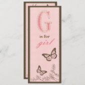 G ist für Mädchen-Menü-Karte Menükarte (Vorne/Hinten)