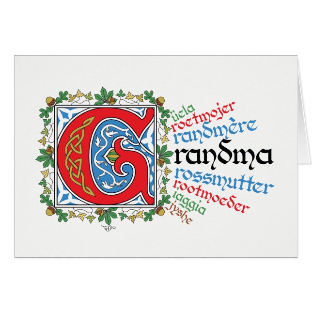 G ist für Oma Card (Vorderseite (Horizontal))