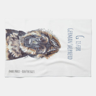 G ist für Schäferhund Küchentuch