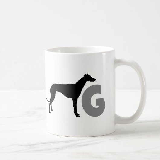 G ist für Windhund Kaffeetasse (Rechts)