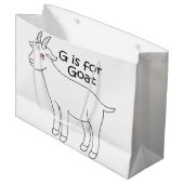 G ist für Ziegengeschenktasche Große Geschenktüte (Vorderseite Schrägansicht)