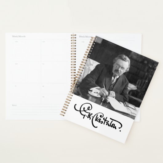 G. K. Chesterton at Work Notebook Planer (Anzeige)