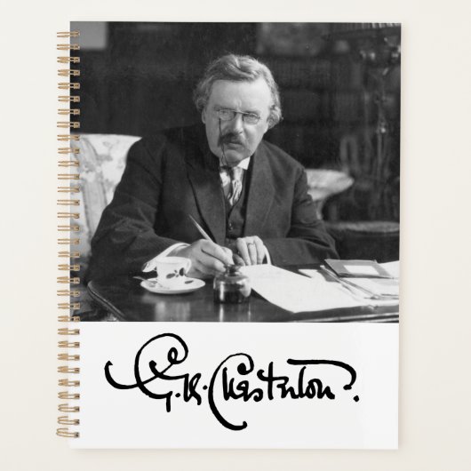 G. K. Chesterton at Work Notebook Planer (Vorderseite)
