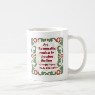 G.K. Chesterton auf Kunst und Sittlichkeitsgefühl Kaffeetasse