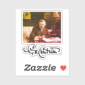 G. K. Chesterton bei der Arbeit Aufkleber (Blatt)