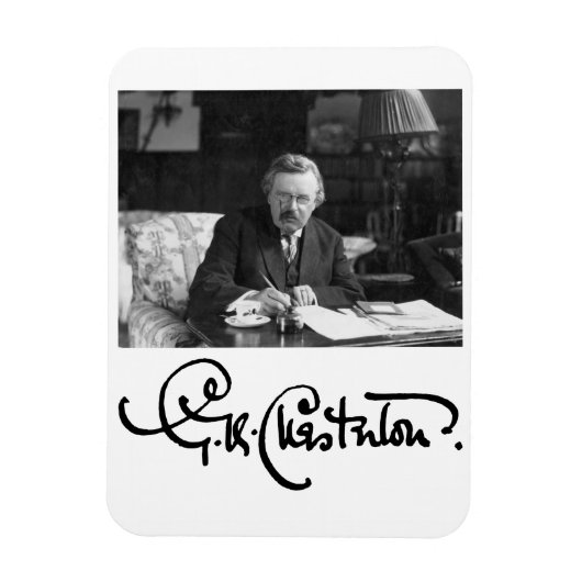 G. K. Chesterton bei der Arbeit Magnet (Vertikal)