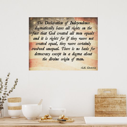 G.K. Chesterton God Equality Poster (Küche)