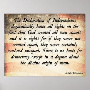 G.K. Chesterton God Equality Poster