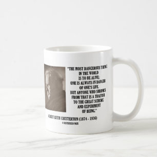 G.K. Chesterton Great Scheme Experiment des Seins Kaffeetasse