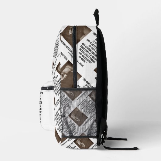 G.K. Chesterton Great Scheme Experiment of Seing Bedruckter Rucksack (Rechts)
