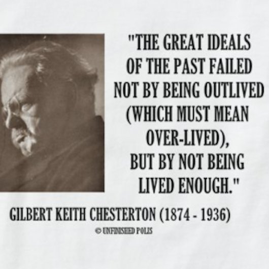G.K. Chesterton große Ideale der Vergangenheit T-Shirt