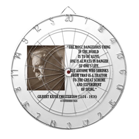 G.K. Chesterton großes Entwurf-Experiment des Dartscheibe (vorne)