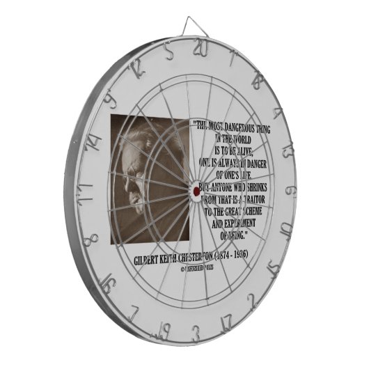 G.K. Chesterton großes Entwurf-Experiment des Dartscheibe (Vorderseite Links)