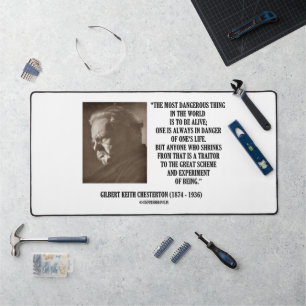 G.K. Chesterton Großes Schema Experiment des Seins Schreibtischunterlage