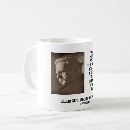 G.K. Chesterton Imagination Insanity Creative Kaffeetasse (Vorderseite Links)