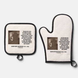 G.K. Chesterton Imagination Insanity Creative Ofenhandschuh & Topflappen-Set