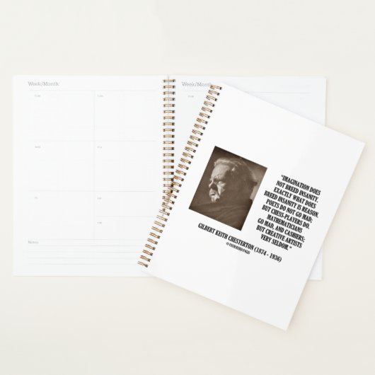 G.K. Chesterton Imagination Insanity Creative Planer (Anzeige)
