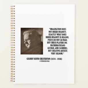 G.K. Chesterton Imagination Insanity Creative Planer