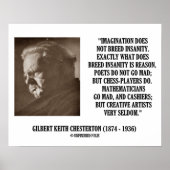 G.K. Chesterton Imagination Insanity Creative Poster (Vorne)