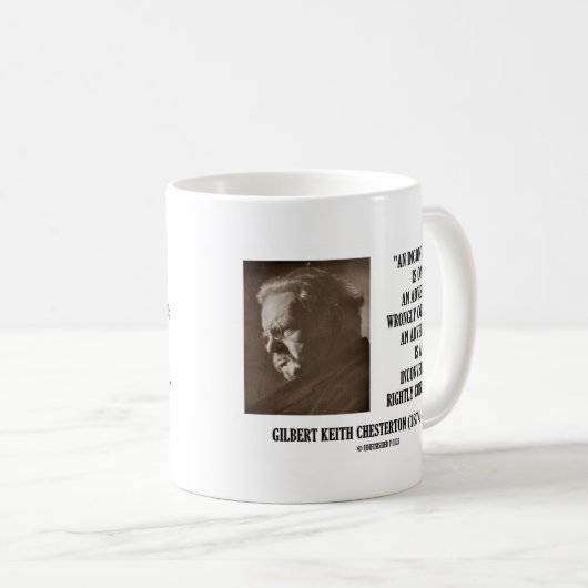 G.K. Chesterton InConvenience Adventure erwogen Kaffeetasse (VorderseiteRechts)