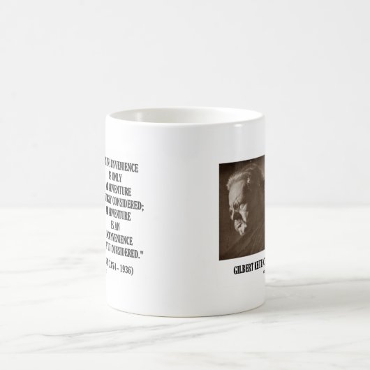 G.K. Chesterton InConvenience Adventure erwogen Kaffeetasse (Mittel)