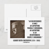 G.K. Chesterton InConvenience Adventure erwogen Postkarte (Vorne/Hinten)