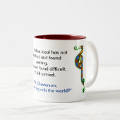 G.K. Chesterton; Kaffee-Tasse - 1 Zweifarbige Tasse (VorderseiteRechts)