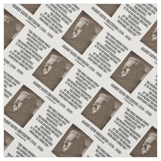 G.K. Chesterton Konservative Progressive Mistake Stoff (Muster)
