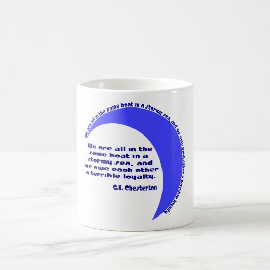G. K. Chesterton Stormy Sea Kaffeetasse (Mittel)