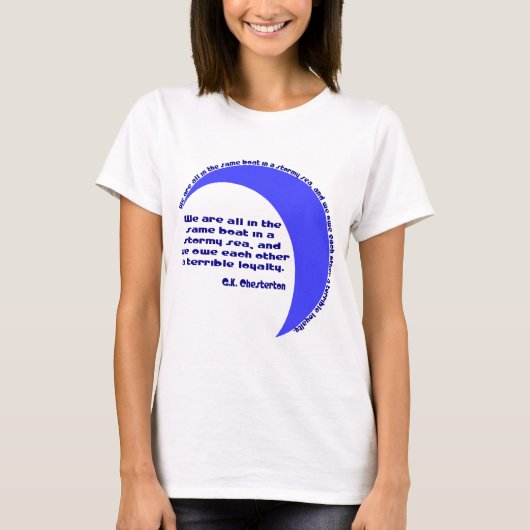 G. K. Chesterton Stormy Sea T-Shirt (Vorderseite)