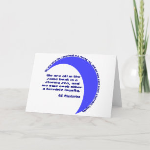 G. K. Chesterton Stürmische See Karte