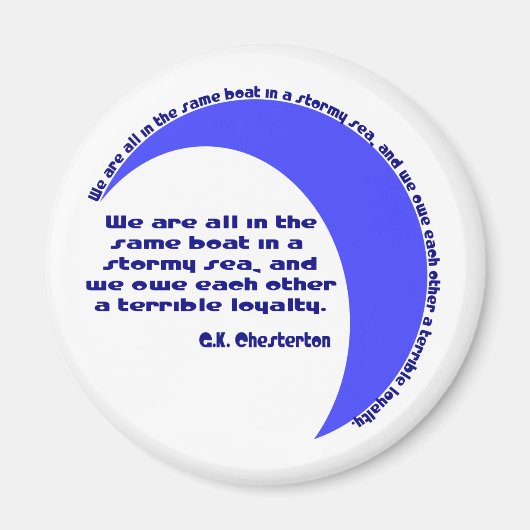 G. K. Chesterton Stürmische See Magnet (Vorne)