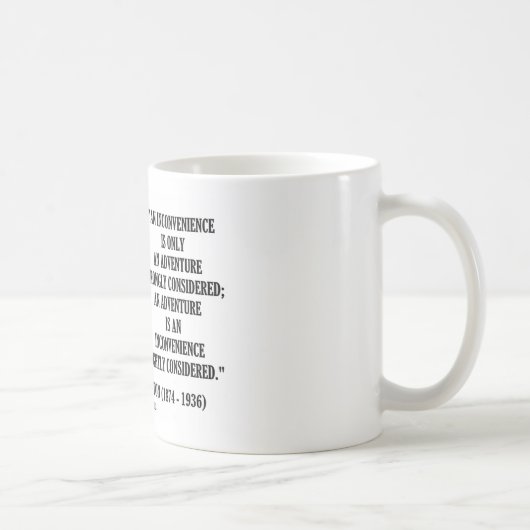 G.K. Chesterton Unannehmlichkeits-Abenteuer Kaffeetasse (Rechts)