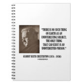 G.K. Chesterton uninteressantes abhängiges Notizblock (Vorderseite)
