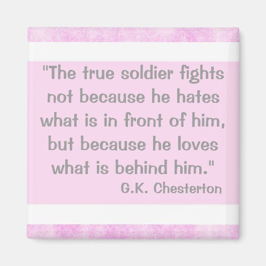 G.K. Chesterton Zitat Magnet (Vorne)