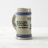 G.K. Chesterton Zitat über Bigotry Bierglas (Vorderseite Links)