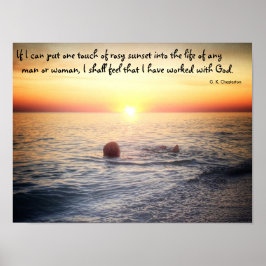 G. K. Chesterton zitiert Sonnenuntergang- Poster