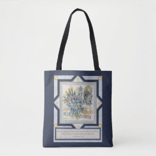 G Kreationen Office blue Blume Tasche