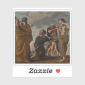 G. Lanfranco: Mose und die Gesandten aus Kanada Aufkleber (Blatt)