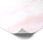 G Letter Monogram Gold Blätter Pink Magnolia Flora Poster (Ecke)